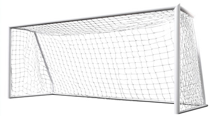 Soccer goal isolated on white background