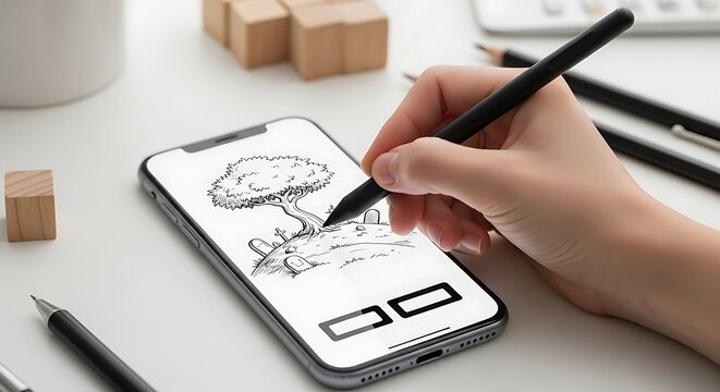 Digital Art Creation Using a Stylus on a Modern Smartphone