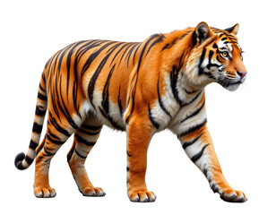 Obraz premium Majestic Tiger Walking Gracefully Through Its Natural Habitat