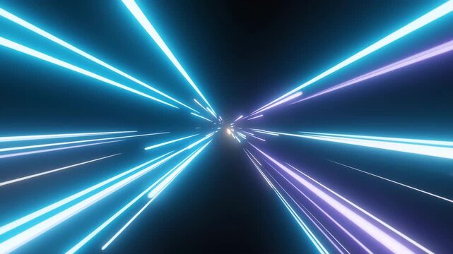 Abstrakte Sternenreise in Lichtgeschwindigkeit &ndash; Futuristische Weltraumreise Animation	