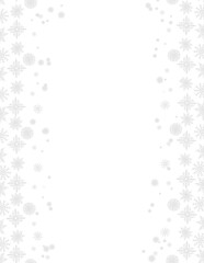 christmas background with snowflakes border, winter frame isolated template.