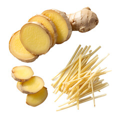 Fresh ginger slices PNG (transparent)