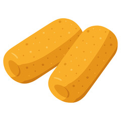 Krokiety Polish side dish flat color vector illustration template design