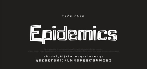 Playful cartoon Font, funky typeface for joyful brings life designs like children's artwork, birthday invitations, playful branding, and carnival typography. Vector typeset