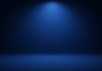 Abstract dark blue background with spotlight. © Krism