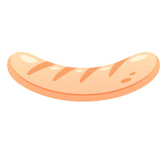 Chicken sausage vector isolated illustration