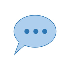 Bubble chat icon design template isolated