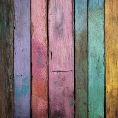 rustic wood boards with colorful pastel overlay