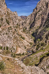 Ruta del Cares, Cares Trail Trekking Path, Picos de Europa National Park, Biosphere Reserve, Cantabrian Mountains, Castile and León-Asturias, Spain, Europe