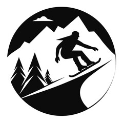 Snowboarding Silhouette