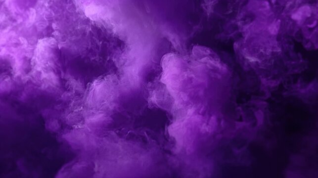 The purple smoke rolls lightly and diffuses hazily against the dark background, creating a mysterious and romantic Halloween atmosphere.
