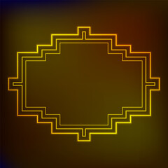 Triple-layer neon stripe frame with a luminous glow
