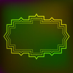 Clean and minimal double neon border with subtle glowing effect