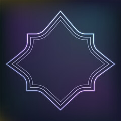 Tri-layer neon glow frame featuring smooth electric lines  