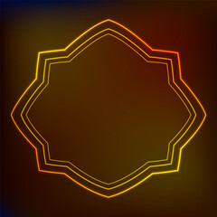  Vibrant layered neon edge frame with smooth glowing lines
