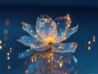 Elegant craft golden lotus illustration