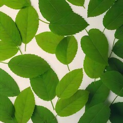 Naklejka premium fresh green leaves