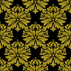 seamless damask vintage pattern vector design