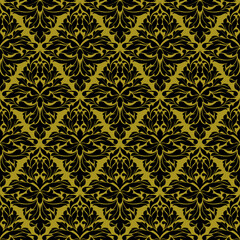 seamless damask vintage pattern vector design