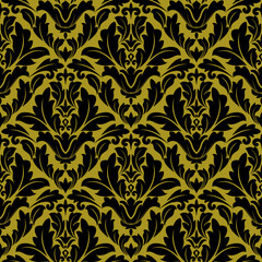 seamless damask vintage pattern vector design