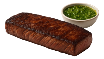 Neatly aligned fried dumplings with a hint of soy sauce glaze on a small, square black plate