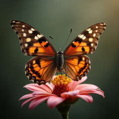 Fototapeta premium butterfly on flower