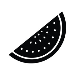 Watermelon Slice Icon Colorful Design