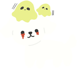 Cute Halloween Dog Character Illustration