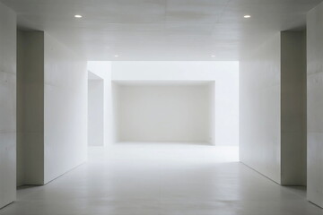 A Bright and Minimalist White Interior Space with Clean Lines