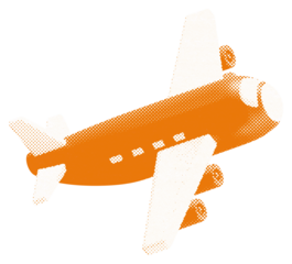 Illustration of Stylized Green Airplane Icon