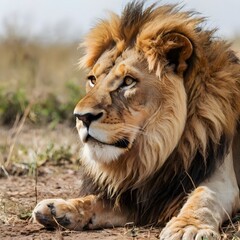 lion in the jungle
