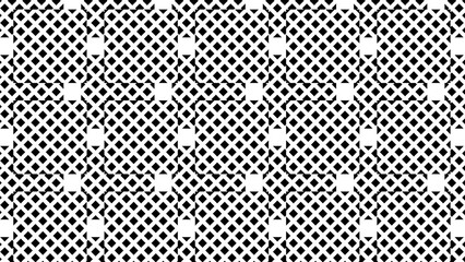 A repeating pattern of black diamonds within squares with white square gaps in a geometric design