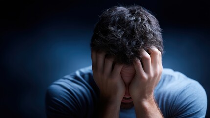 health mental concept with depressed, thinks, support