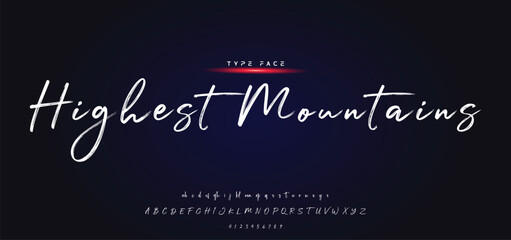 Best Alphabet Painting Paint Brush Beauty Script Logotype Font lettering handwritten