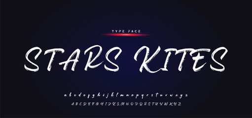 Best Alphabet Painting Paint Brush Beauty Script Logotype Font lettering handwritten