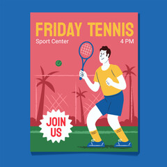 Obraz premium Tennis Event Poster