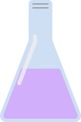 Laboratory flask with liquid illustration