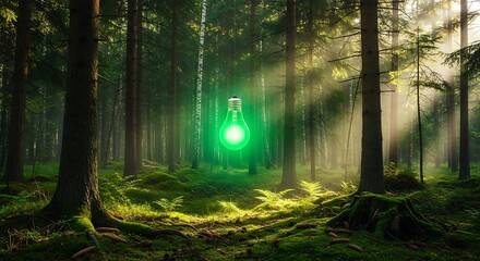 Enchanted Forest Glow, Mystical Light.