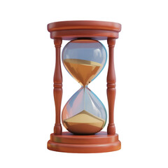 hourglass on white background
