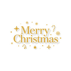 Merry Christmas greeting card vector banner design