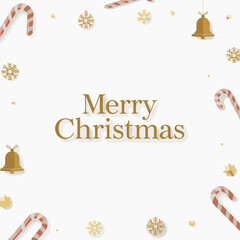 Merry Christmas greeting card vector banner design