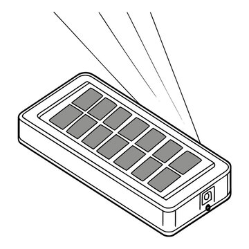 solar panel charging, isometric view clip art preview