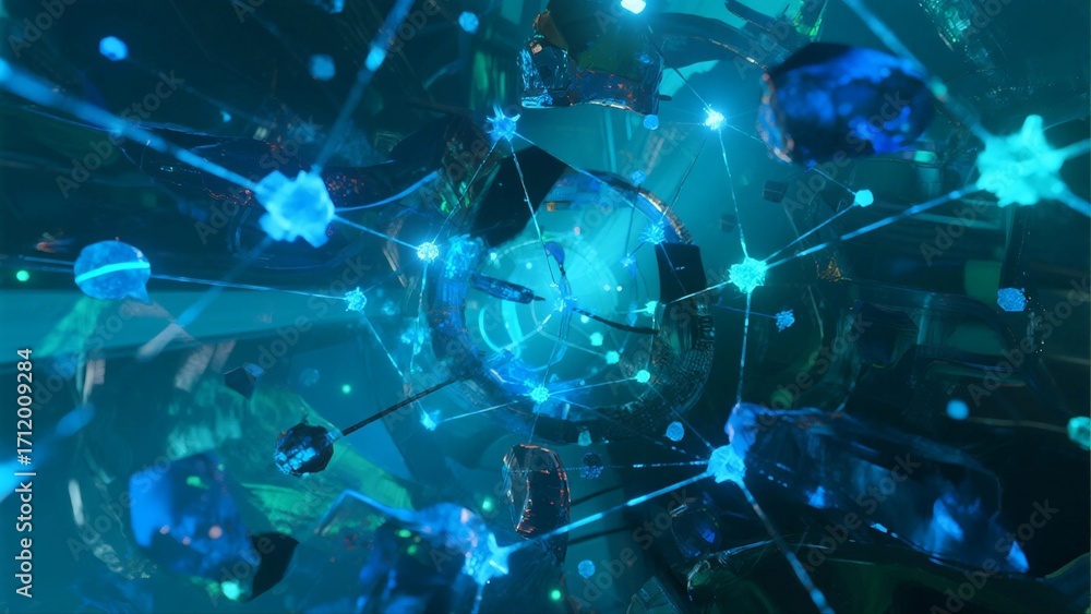 Poster Abstract Neural Network Visualization with Glowing Blue Elements