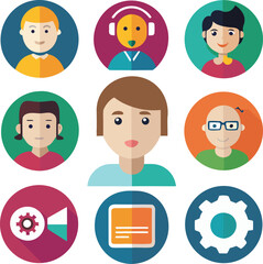 Versatile user interface icon set for digital applications