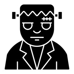 Frankenstein Glyph Icon Vector Illustration