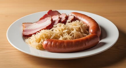 German Sauerkraut with Sausage and Bacon.