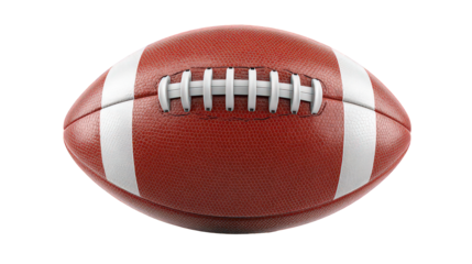 Wet American Football on Transparent Background