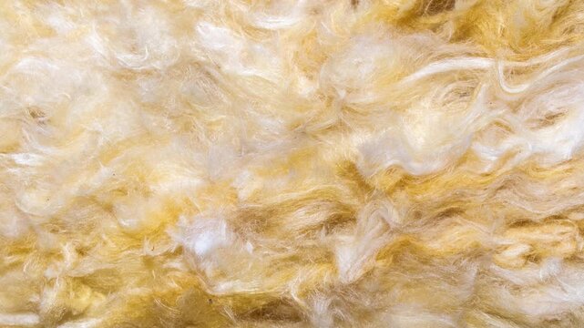 yellow mineral wool with a visible texture