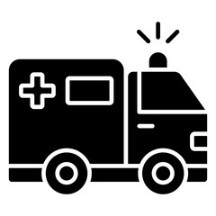 Ambulance Glyph Icon