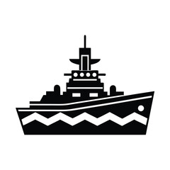 Obraz premium Battleship Icon Illustration